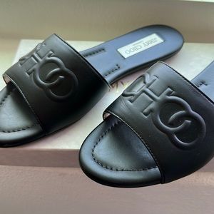 Jimmy CHOO Black Flat Sandals size 39
